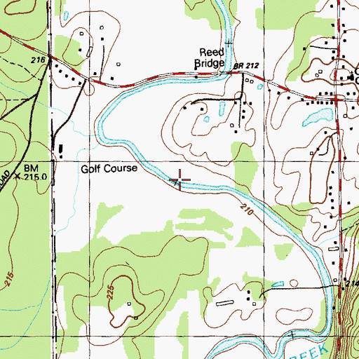 Topographic Map of Fowlers Ford, GA