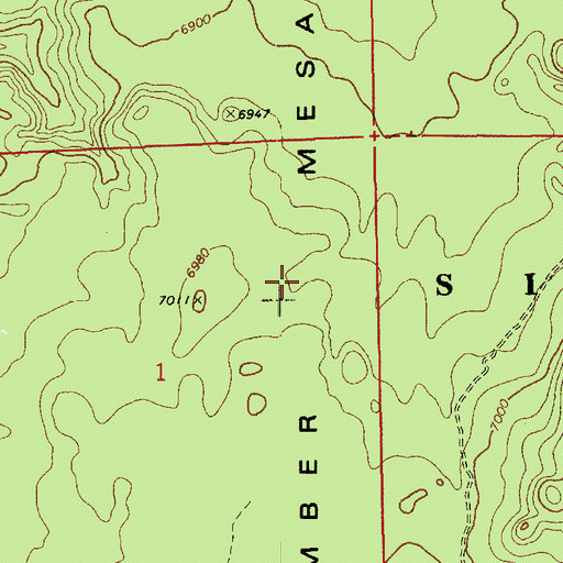 Topographic Map of Timber Mesa, AZ