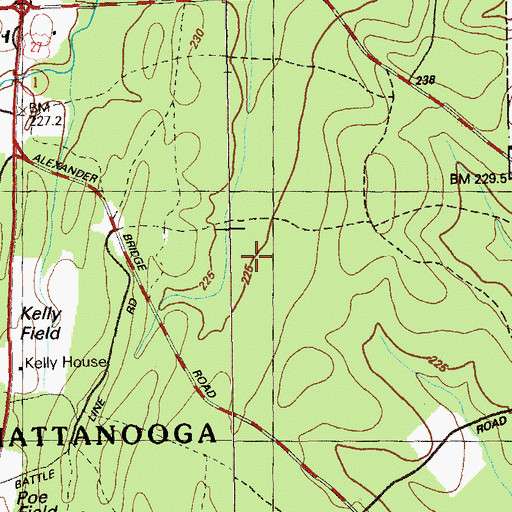 Topographic Map of Helm Monument, GA