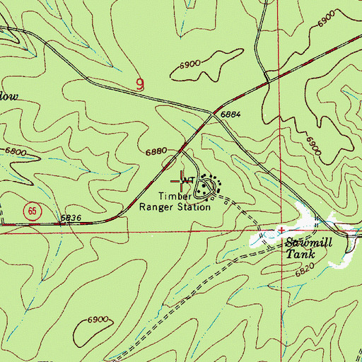 Topographic Map of Timber Ranger Station, AZ