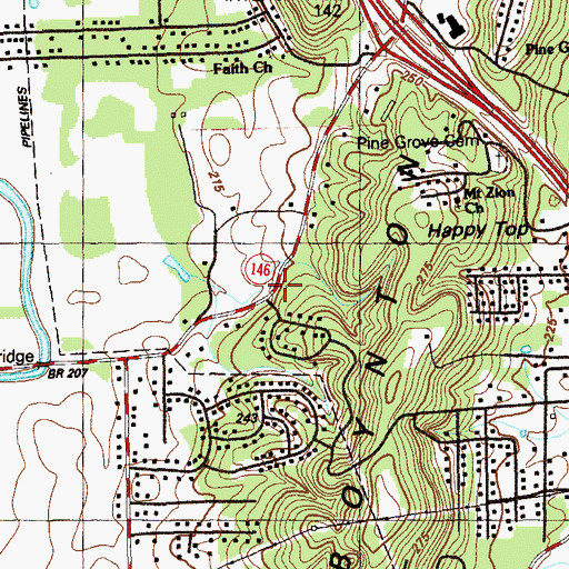 Topographic Map of Market Place Mall Shopping Center, GA