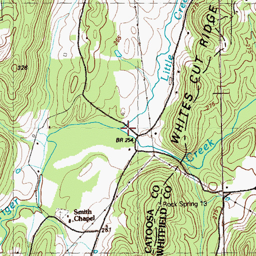 Topographic Map of Mount Vernon Valley, GA