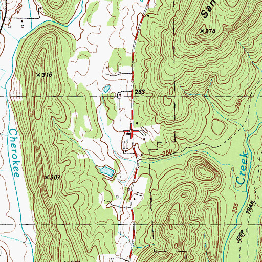 Topographic Map of New Bethel Church, GA