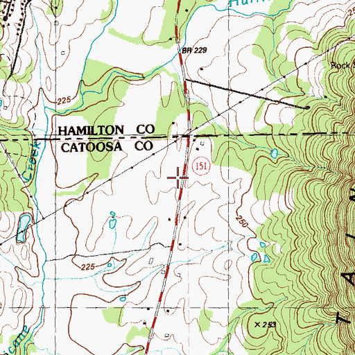 Topographic Map of New Heights Baptist Church, GA