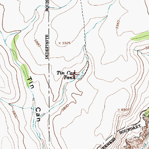 Topographic Map of Tin Can Tank, AZ