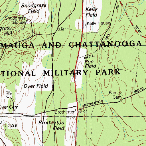 Topographic Map of Poe Cabin (historical), GA