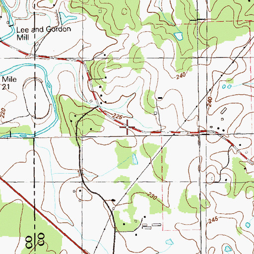 Topographic Map of Red Belt School (historical), GA