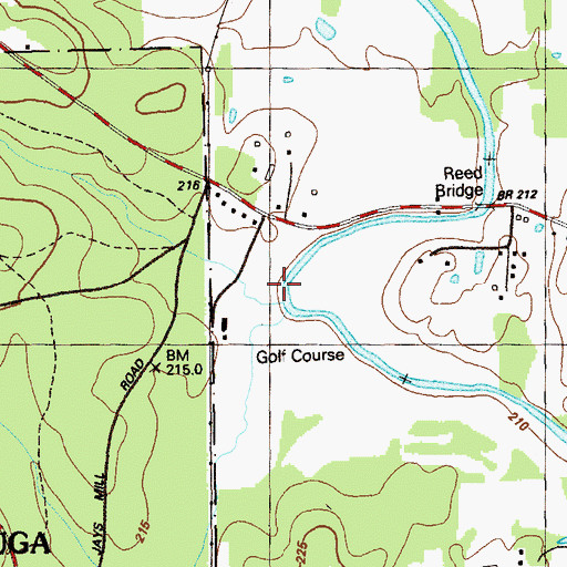 Topographic Map of Reeds Ford, GA