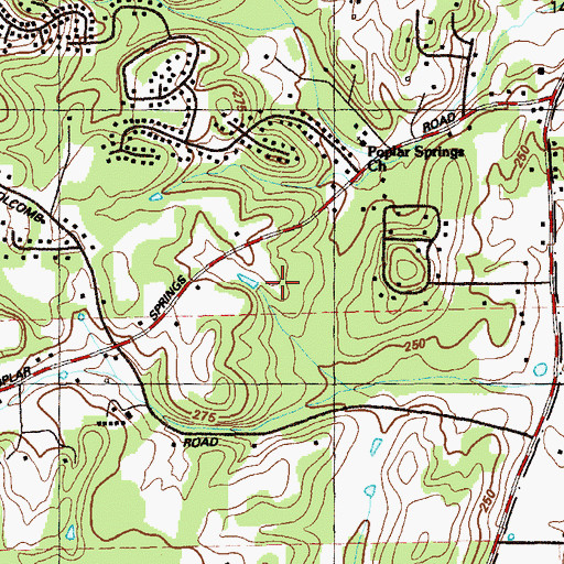 Topographic Map of Ringgold Elementary School, GA