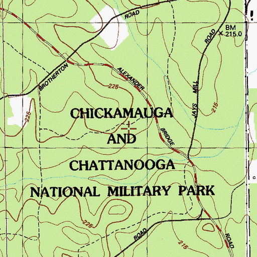 Topographic Map of Smith Monument, GA