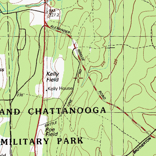 Topographic Map of Texas Monument, GA