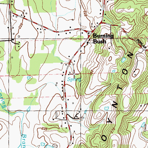Topographic Map of Wild Cat Spring, GA