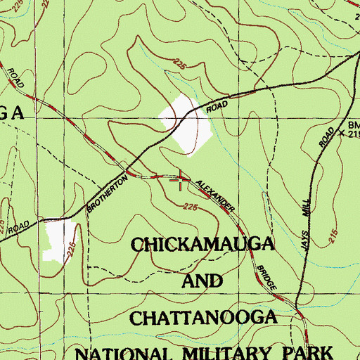 Topographic Map of Winfrey House (historical), GA