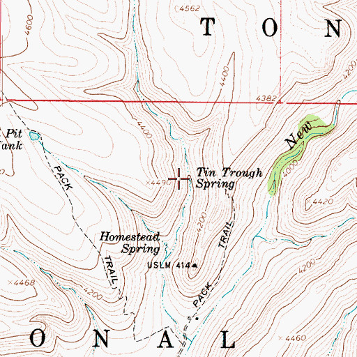 Topographic Map of Tin Trough Spring, AZ