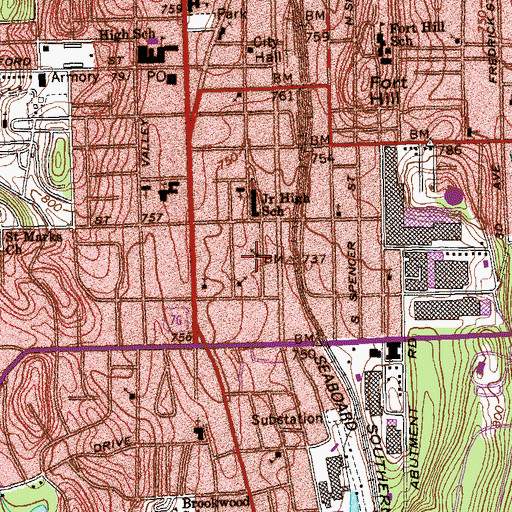 Topographic Map of Bethel African Methodist Episcopal Church, GA
