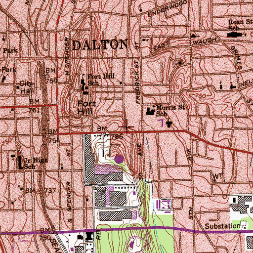 Topographic Map of Church of God, GA