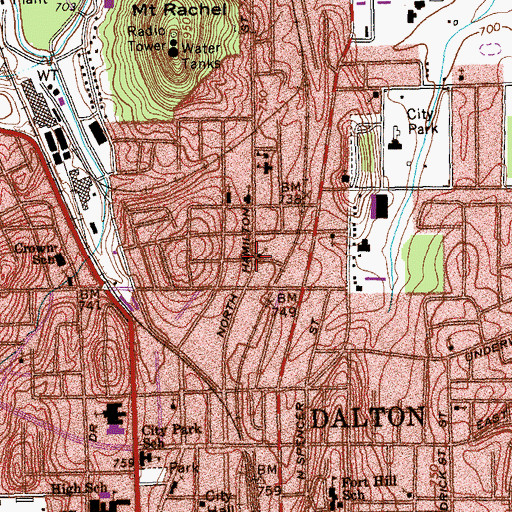 Topographic Map of Church of the Nazarene, GA