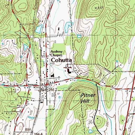 Topographic Map of Cohutta Elementary School, GA
