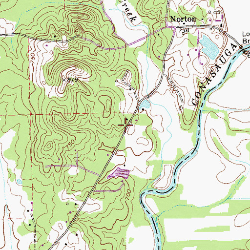 Topographic Map of Grace Church, GA