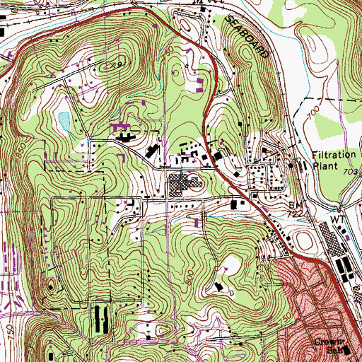 Topographic Map of Hamilton Medical Center, GA