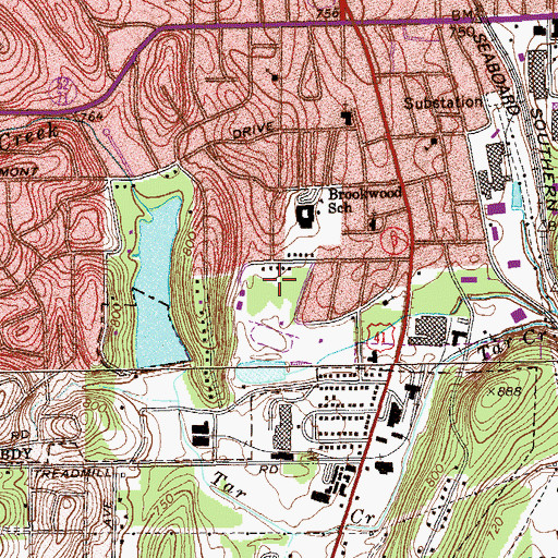 Topographic Map of Lake Shore Park, GA