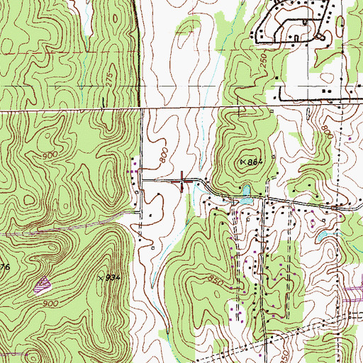 Topographic Map of Maple Grove Church, GA
