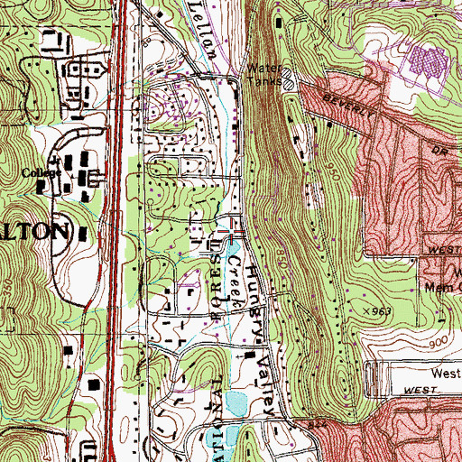 Topographic Map of Millers Mill (historical), GA