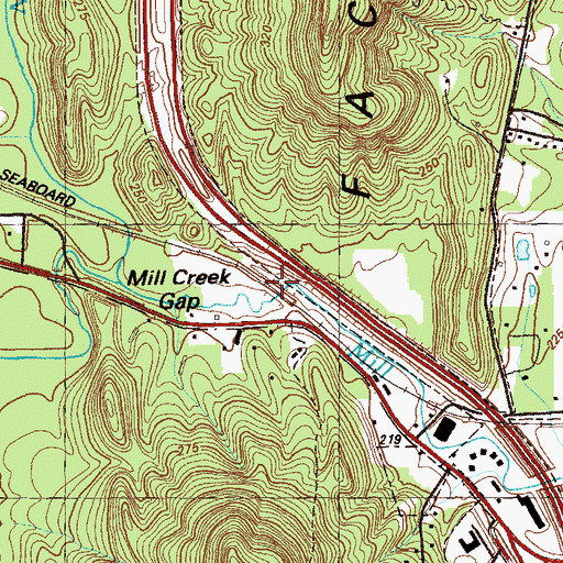 Topographic Map of Mont Lily Station (historical), GA