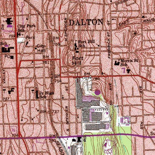 Topographic Map of Morris Street Methodist Episcopal Church (historical), GA