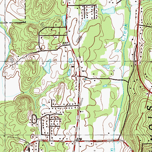 Topographic Map of Mount Vernon Church, GA
