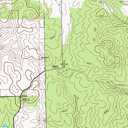 Topographic Map of Prospect Church (historical), GA