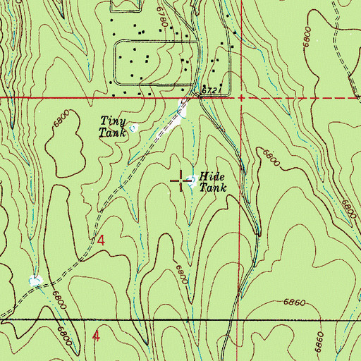 Topographic Map of Tiny Tank, AZ