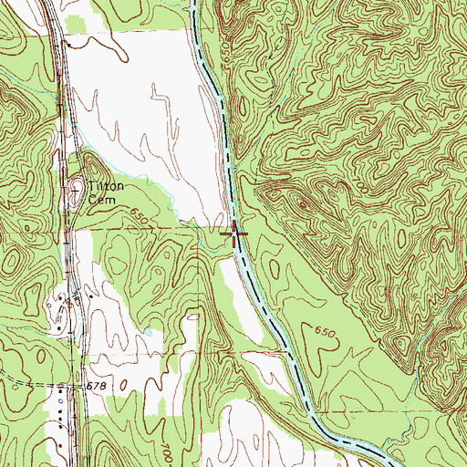 Topographic Map of Thomason Creek, GA