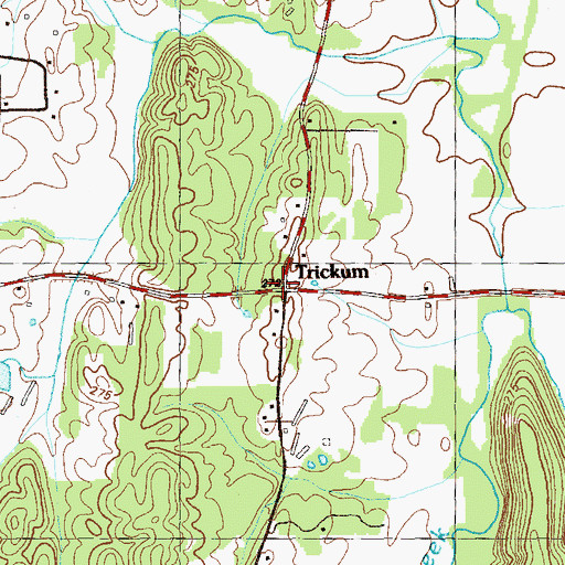 Topographic Map of Trickum School (historical), GA