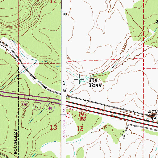Topographic Map of Tip Tank, AZ