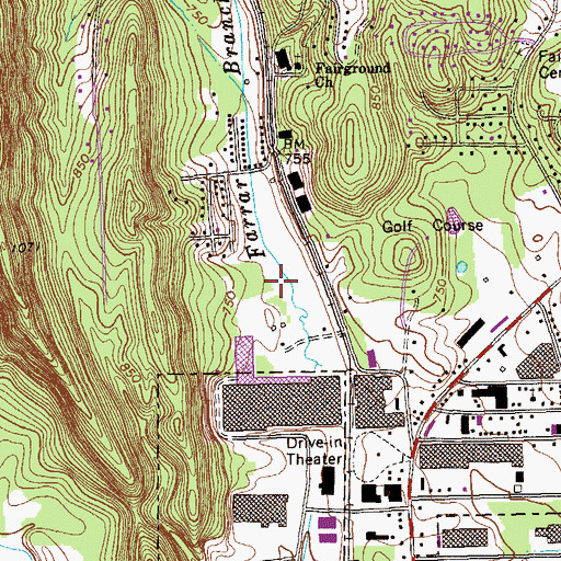 Topographic Map of Whitfield County, GA