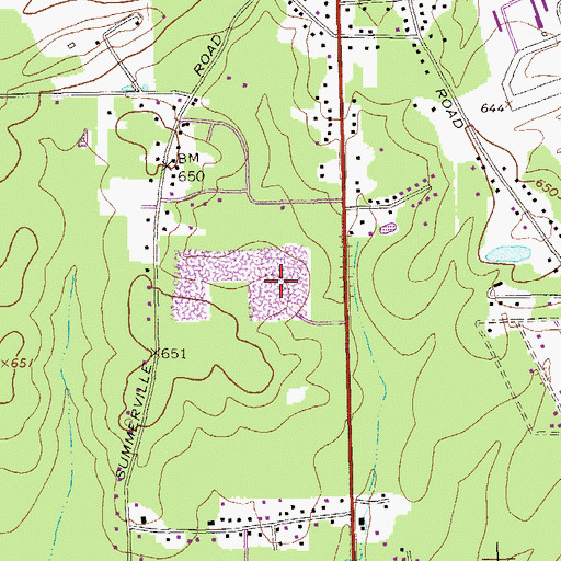 Topographic Map of Armuchee High School, GA