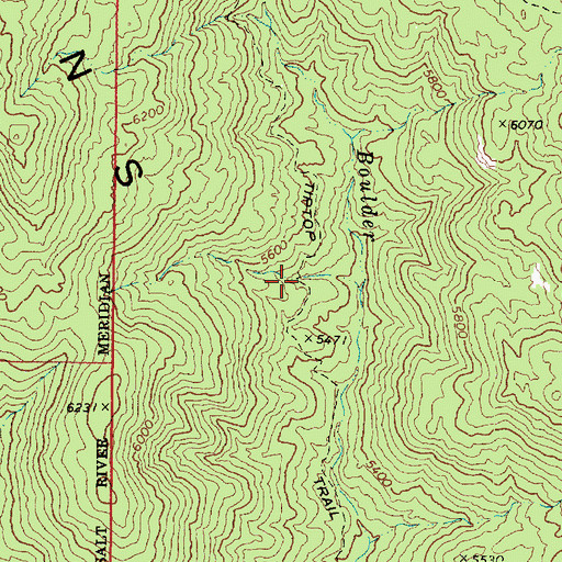 Topographic Map of Tiptop Trail, AZ