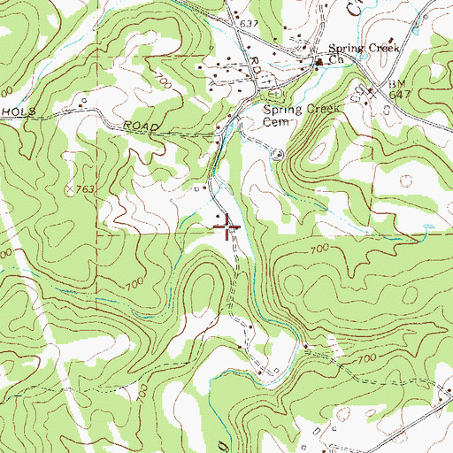 Topographic Map of Bass School (historical), GA