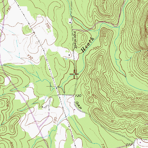 Topographic Map of Beard Spring, GA