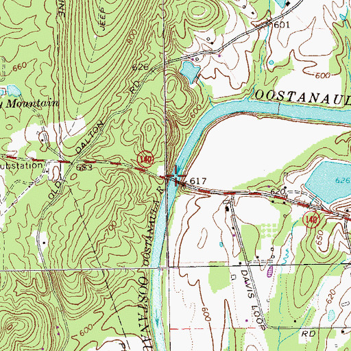 Topographic Map of Bell Ferry (historical), GA