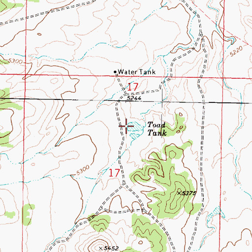 Topographic Map of Toad Tank, AZ