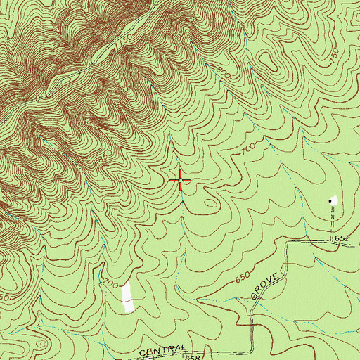 Topographic Map of Berry College Wildlife Management Area and Refuge, GA