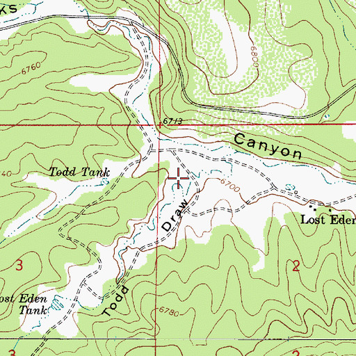 Topographic Map of Todd Draw, AZ