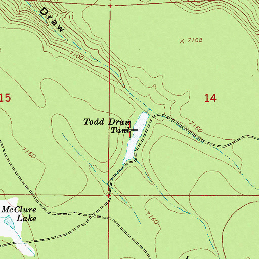 Topographic Map of Todd Draw Tank, AZ