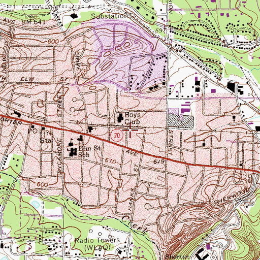 Topographic Map of Church of God, GA
