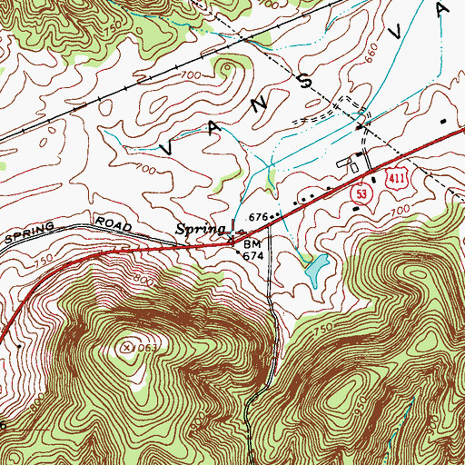 Topographic Map of Cress Spring, GA
