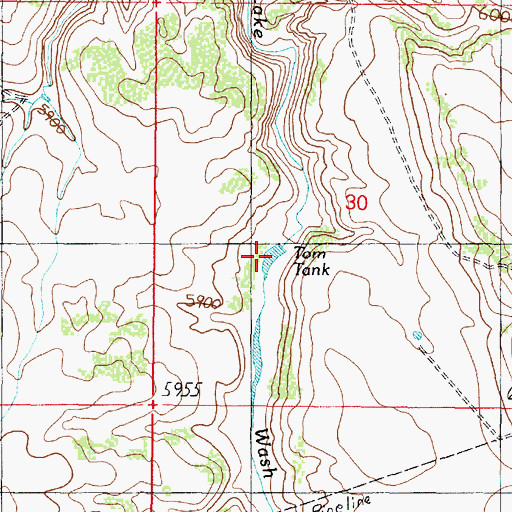 Topographic Map of Tom Tank, AZ
