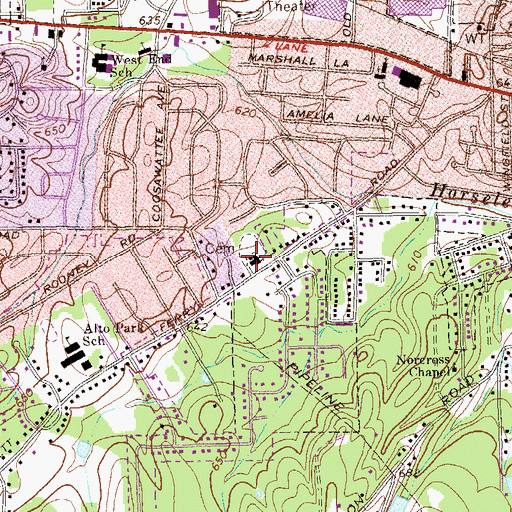 Topographic Map of Fellowship Baptist Church, GA