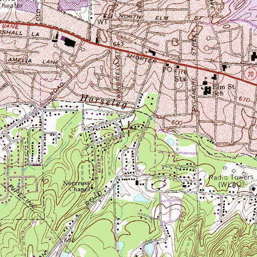 Topographic Map of Floyd County, GA